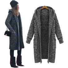Load image into Gallery viewer, LASPERAL Harajuku Long Cardigan Ladies 2019 Fall Casual Knitting Sweater Women Large Coat Jacket Winter Hooded Sweaters Jumpers