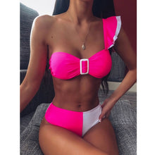 Load image into Gallery viewer, 2019 Sexy Women High Waist Bikini Swimsuit Swimwear Female Bandeau Thong Brazilian Biquini Bikini Set Bathing Suit Bather
